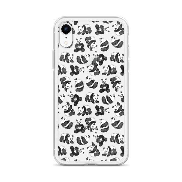 Watercolor Panda Bears iPhone Clear Case