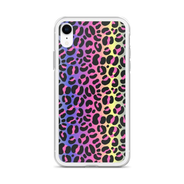 Neon Leopard iPhone Clear Case