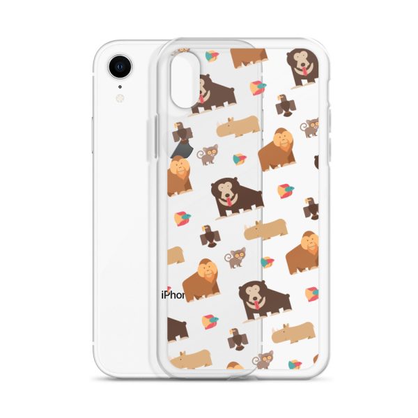 Asian Jungle Animals iPhone Clear Case