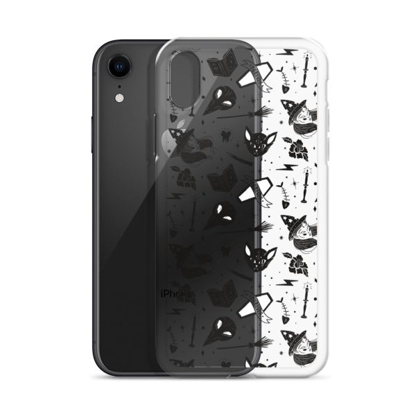 Black and White Halloween iPhone Clear Case