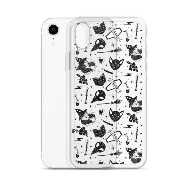 Black and White Halloween iPhone Clear Case