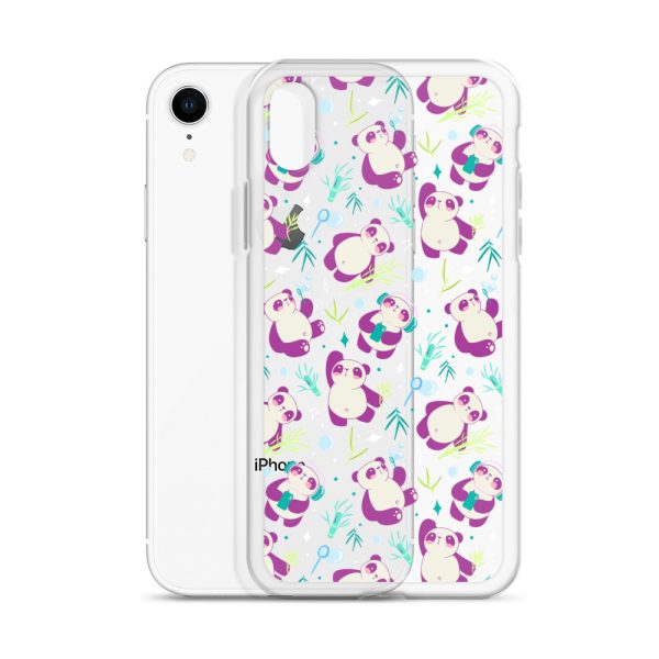 Cute Panda Bamboo iPhone Clear Case