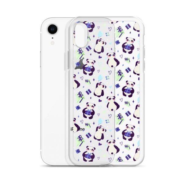 Cute Panda Presents iPhone Clear Case