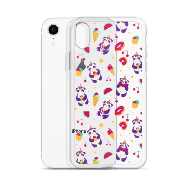 Cute Panda Sweets iPhone Clear Case