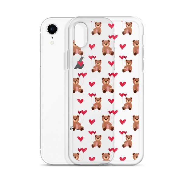 Cute Teddy Bear iPhone Clear Case