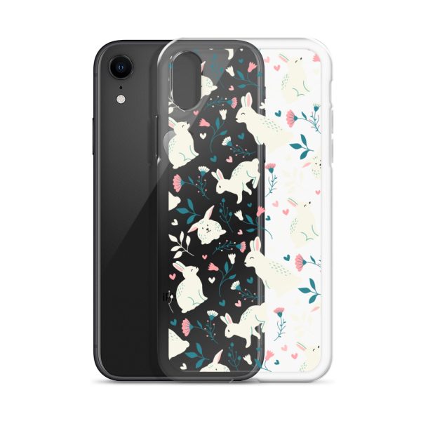 Easter Cute Rabbits iPhone Clear Case