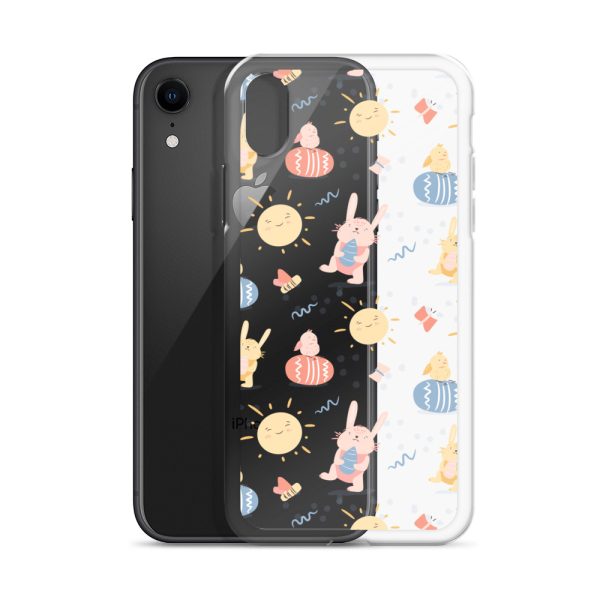 Easter Egg and Bunnies iPhone Clear Case