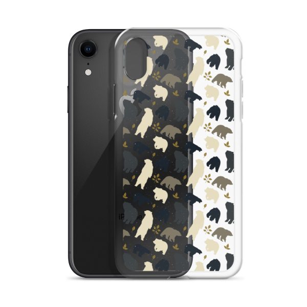 Forest Bear Silhouette iPhone Clear Case
