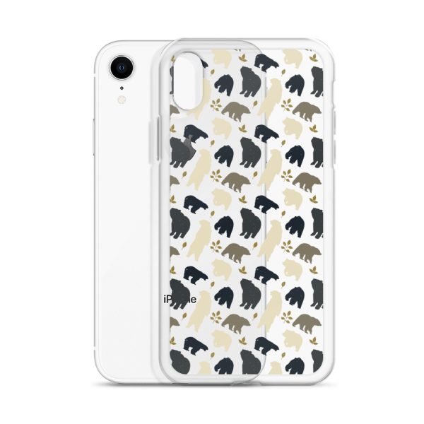 Forest Bear Silhouette iPhone Clear Case