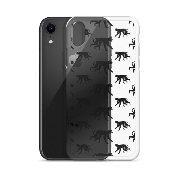 Monkey Silhouette iPhone Clear Case