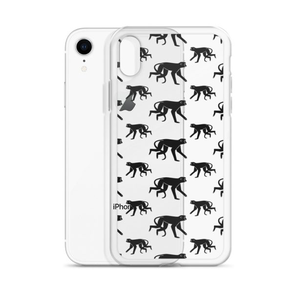 Monkey Silhouette iPhone Clear Case