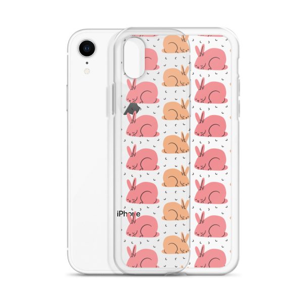 Pink Bunnies iPhone Clear Case