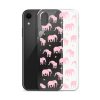 Seamless Elephant Silhouette iPhone Clear Case