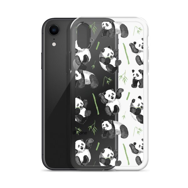Watercolor Panda Bear iPhone Clear Case
