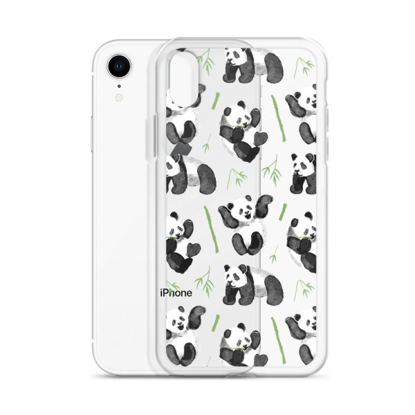 Watercolor Panda Bear iPhone Clear Case