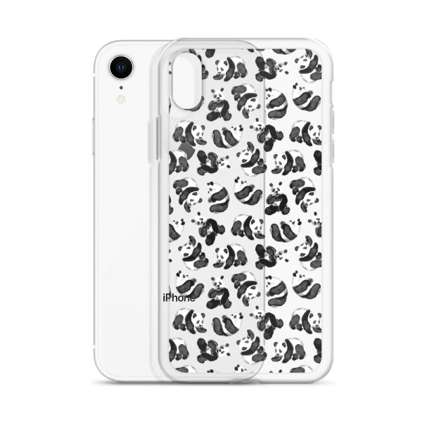 Watercolor Panda Bears iPhone Clear Case