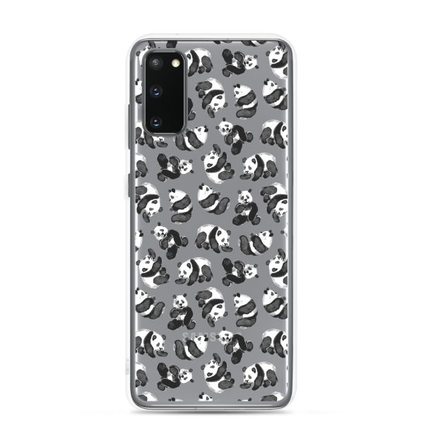 Watercolor Panda Bears Samsung Clear Case