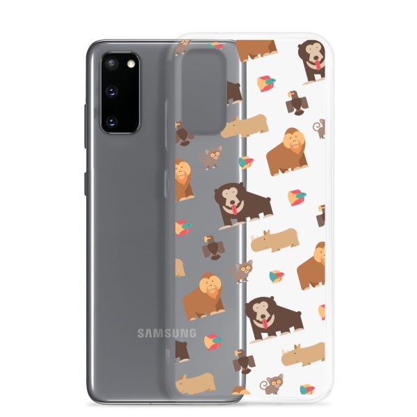 Asian Jungle Animals Samsung Clear Case