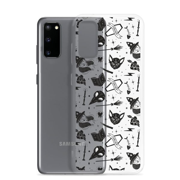 Black and White Halloween Samsung Clear Case