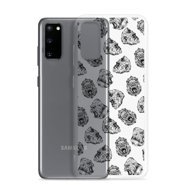 Illustrated Gorilla Seamless Samsung Clear Case