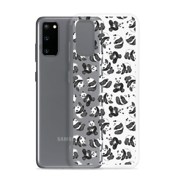 Watercolor Panda Bears Samsung Clear Case
