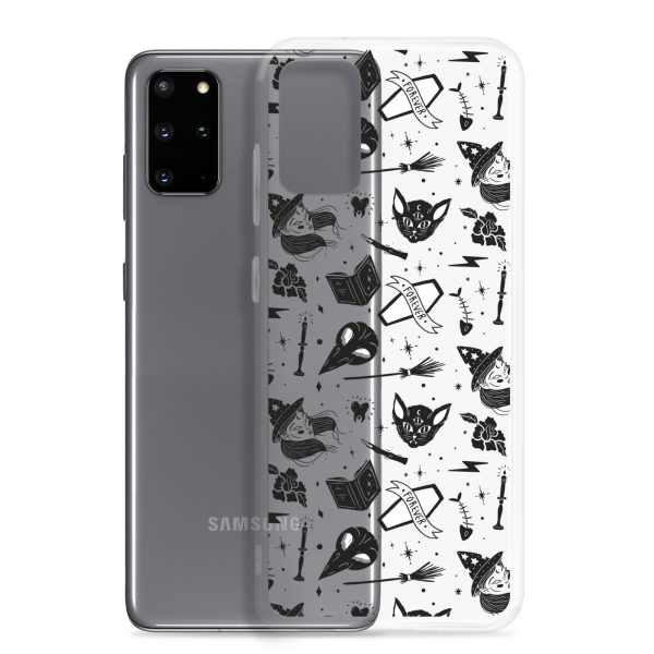 Black and White Halloween Samsung Clear Case