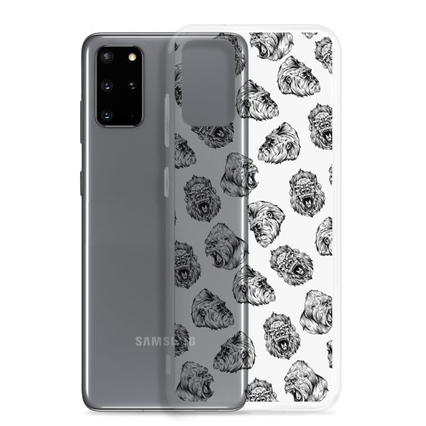 Illustrated Gorilla Seamless Samsung Clear Case