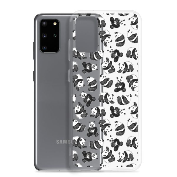 Watercolor Panda Bears Samsung Clear Case