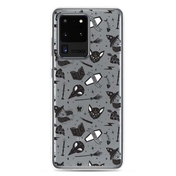 Black and White Halloween Samsung Clear Case