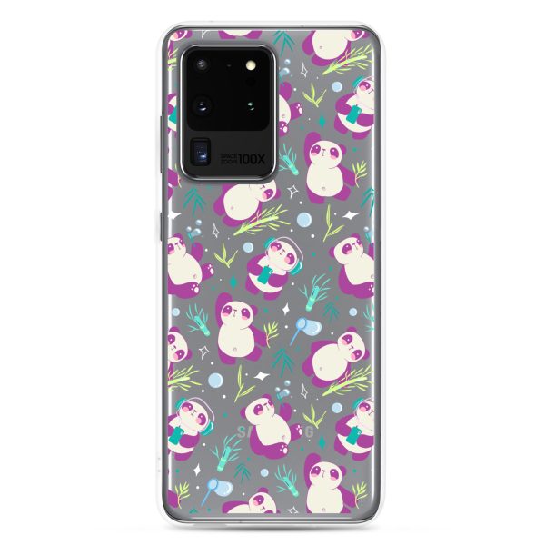 Cute Panda Bamboo Samsung Clear Case
