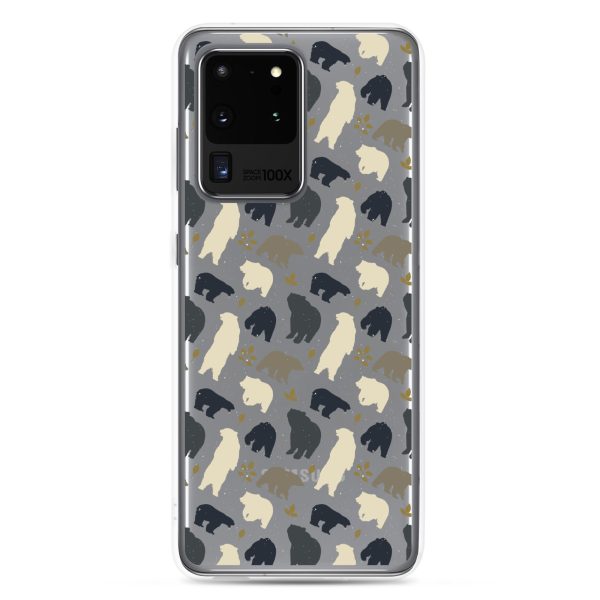 Forest Bear Silhouette Samsung Clear Case