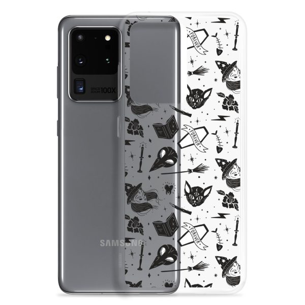 Black and White Halloween Samsung Clear Case