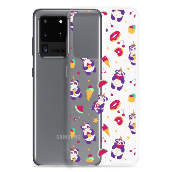 Cute Panda Sweets Samsung Clear Case