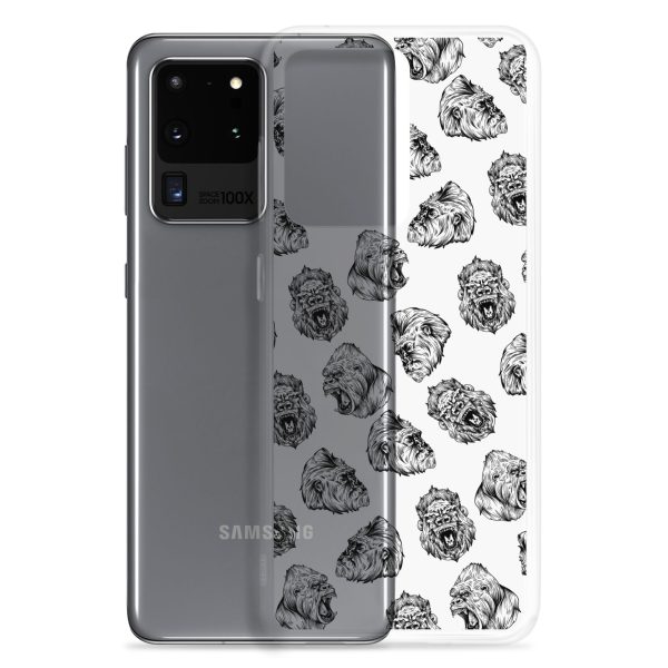 Illustrated Gorilla Seamless Samsung Clear Case