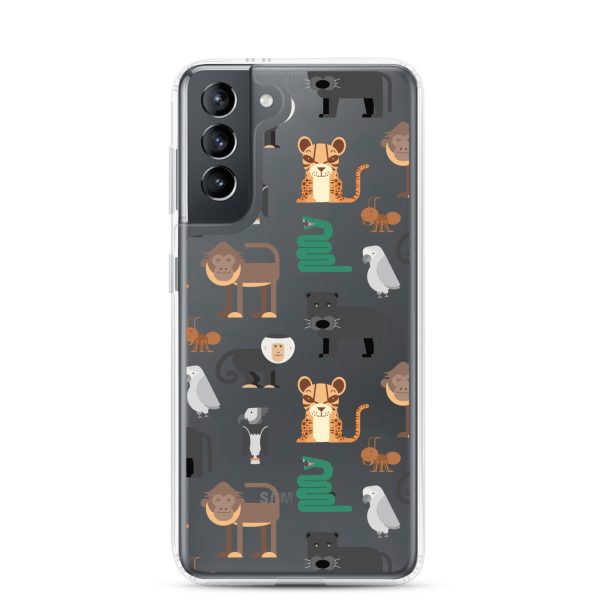 Amazon Jungle Animals Samsung Clear Case