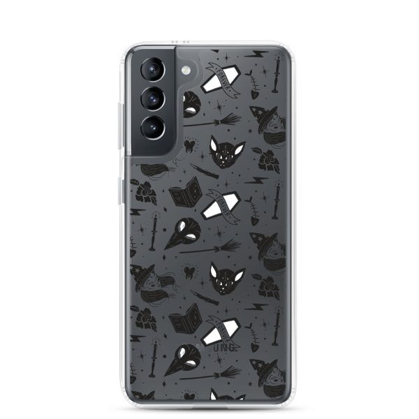 Black and White Halloween Samsung Clear Case