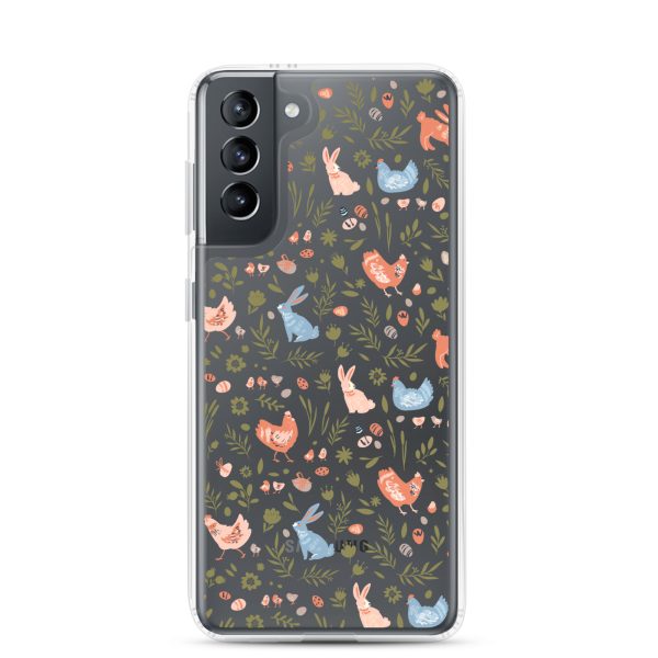 Bunnies and Hens Easter Samsung Clear Case