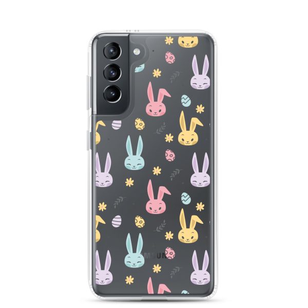 Colorful Bunnies Easter Samsung Clear Case
