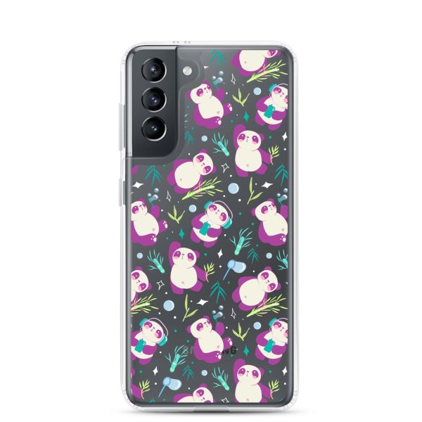 Cute Panda Bamboo Samsung Clear Case