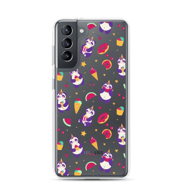 Cute Panda Sweets Samsung Clear Case