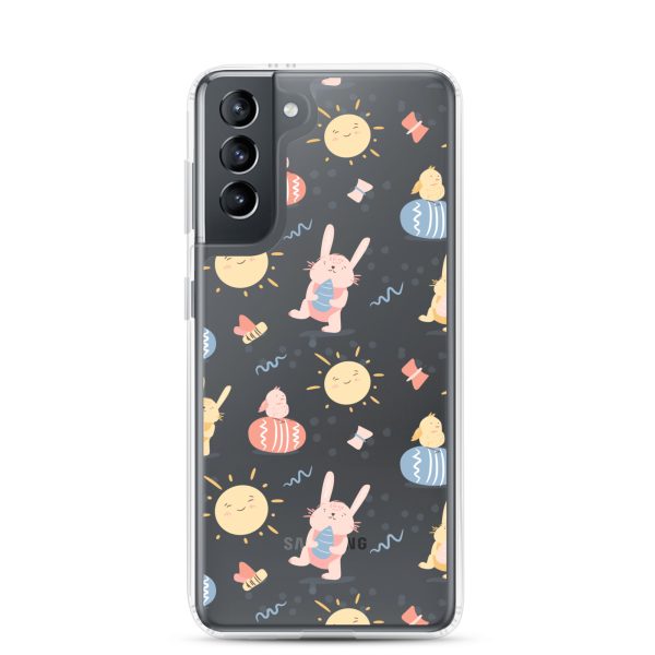 Easter Egg and Bunnies Samsung Clear Case
