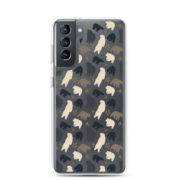 Forest Bear Silhouette Samsung Clear Case