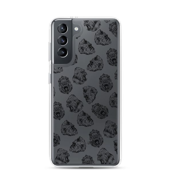 Illustrated Gorilla Seamless Samsung Clear Case