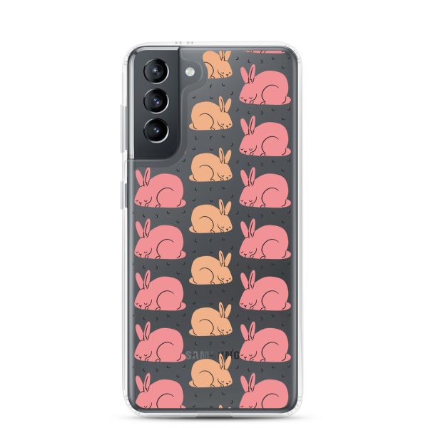 Pink Bunnies Samsung Clear Case