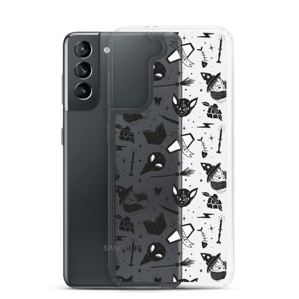 Black and White Halloween Samsung Clear Case