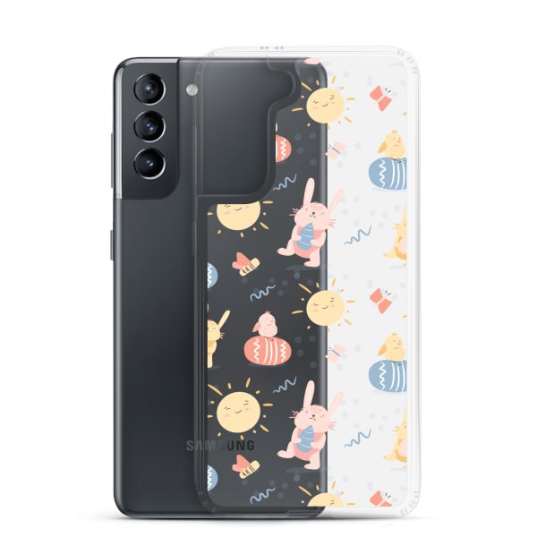 Easter Egg and Bunnies Samsung Clear Case