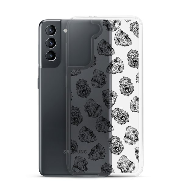 Illustrated Gorilla Seamless Samsung Clear Case