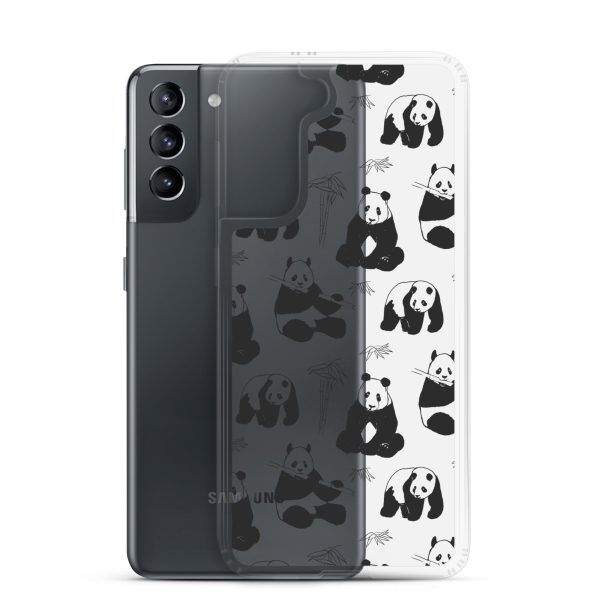 Panda Bears Bamboo Samsung Clear Case