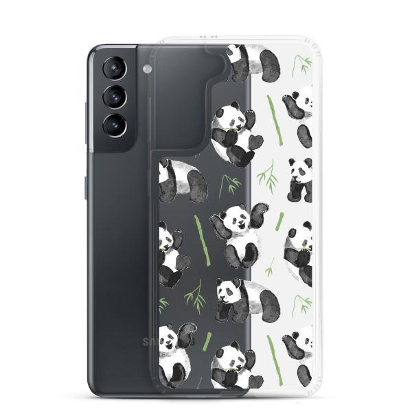 clear-case-for-samsung-samsung-galaxy-s21-case-with-phone-6a53d4bd63213.jpg Watercolor Panda Bear Samsung Clear Case