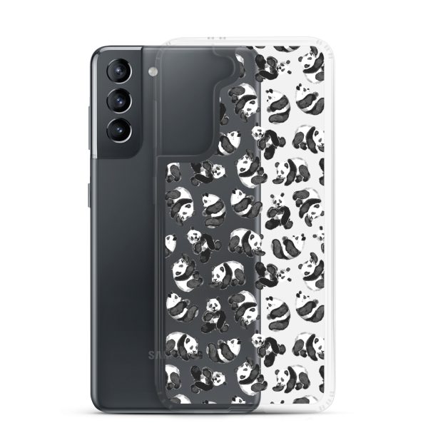 Watercolor Panda Bears Samsung Clear Case